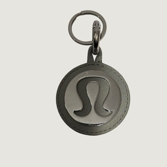 lululemon athletica Accessories - Lululemon Athletica Logo Keychain Silver Grey Love Engraved Bag Charm Accessory